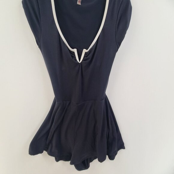 FP Movement by Free People Black Romper with White Trim - Picture 2 of 8